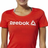 Kortrmet T-shirt til Kvinder Reebok Scoop Neck Rd #5