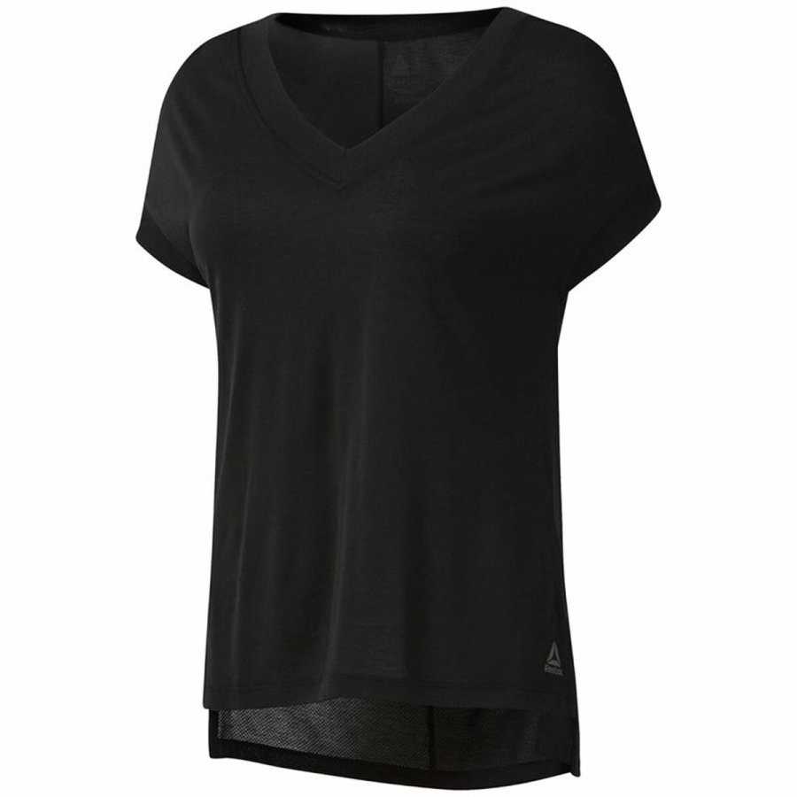 Kortrmet T-shirt til Kvinder Reebok Wor Supremium Detail Sort #1