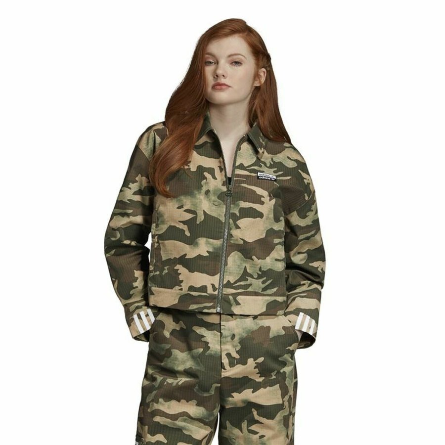 Sportsjakke til damer Adidas Track M�rk gr�n #2