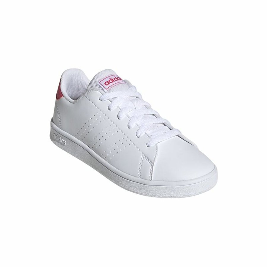 L�besko til b�rn Adidas Advantage Pige Hvid #4