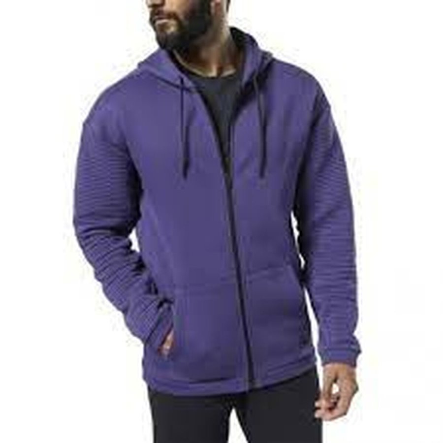 H�ttetr�je med Lynl�s til M�nd FLEECE OTH HOOD Reebok DY7805 Lilla #1