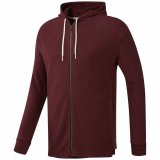 H�ttetr�je til M�nd Reebok TE TWILL FZ HOODIE EC079 R�dbrun #1