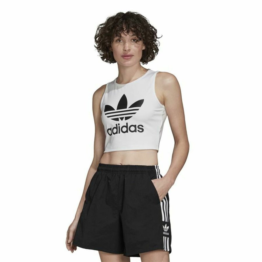 T-shirt til Damer uden rmer Adidas Tank  Hvid #1