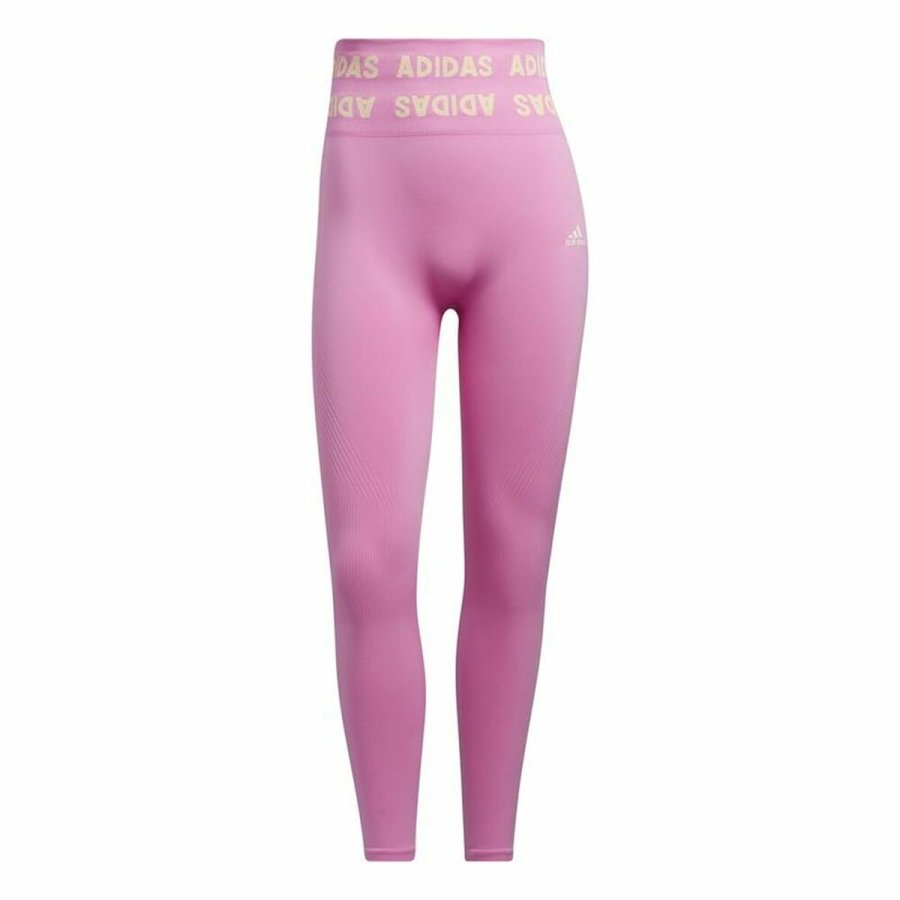 Sport leggins til kvinder Adidas Aeroknit Pink #1