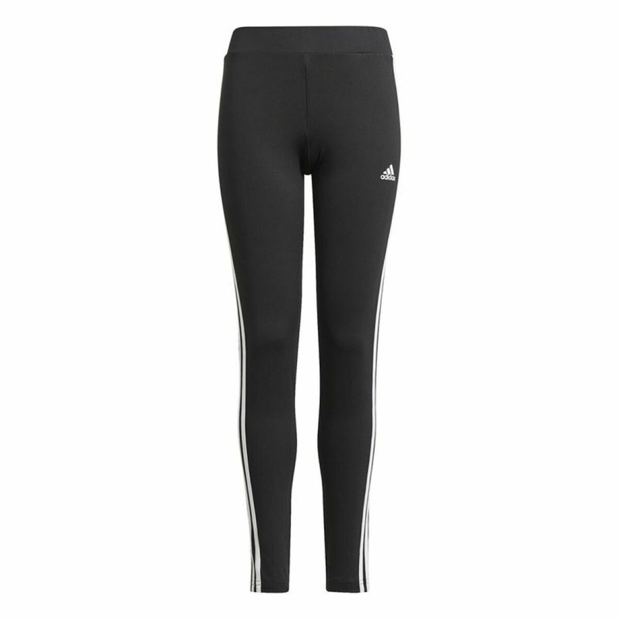 Sport leggins til b�rn Adidas Design 2 Move 3 Stripes Sort #1
