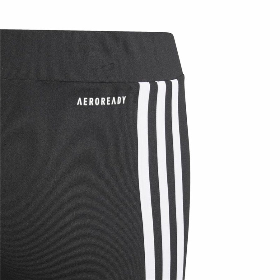 Sport leggins til b�rn Adidas Design 2 Move 3 Stripes Sort #3