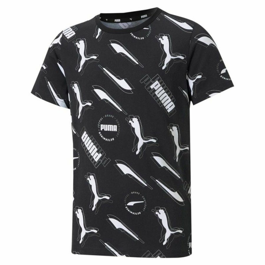 Brne Kortrmet T-shirt Puma AOP Sort #3