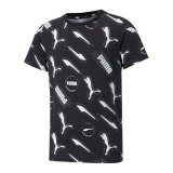 Brne Kortrmet T-shirt Puma AOP Sort #1