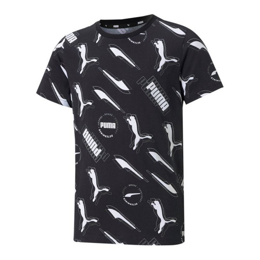 Brne Kortrmet T-shirt Puma AOP Sort #1