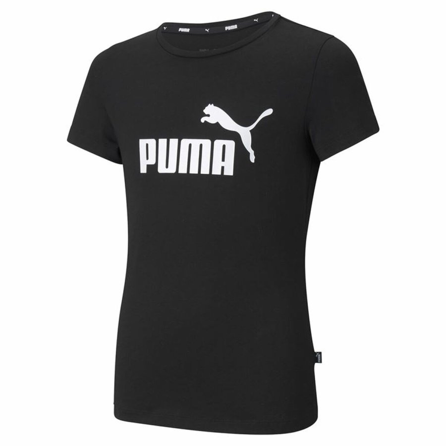 Brne Kortrmet T-shirt Puma Ess Logo G Sort #1