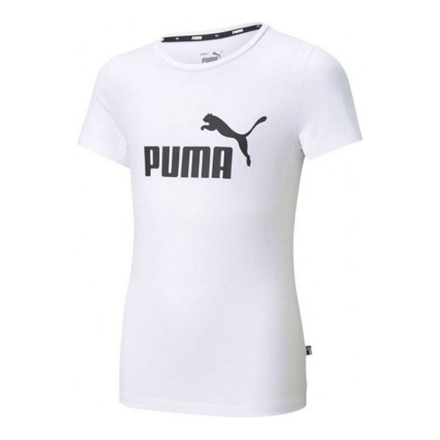Brne Kortrmet T-shirt Puma ESS Logo Tee Hvid #1