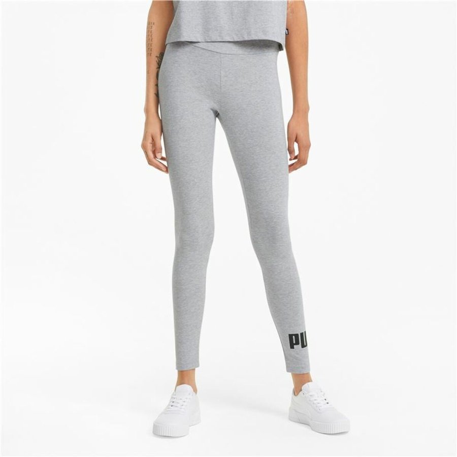 Sport leggins til kvinder Puma Essentials Logo Lysegr #3
