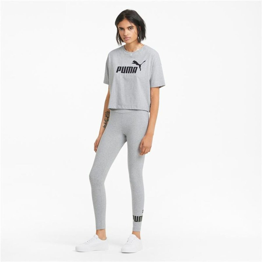 Sport leggins til kvinder Puma Essentials Logo Lysegr #5