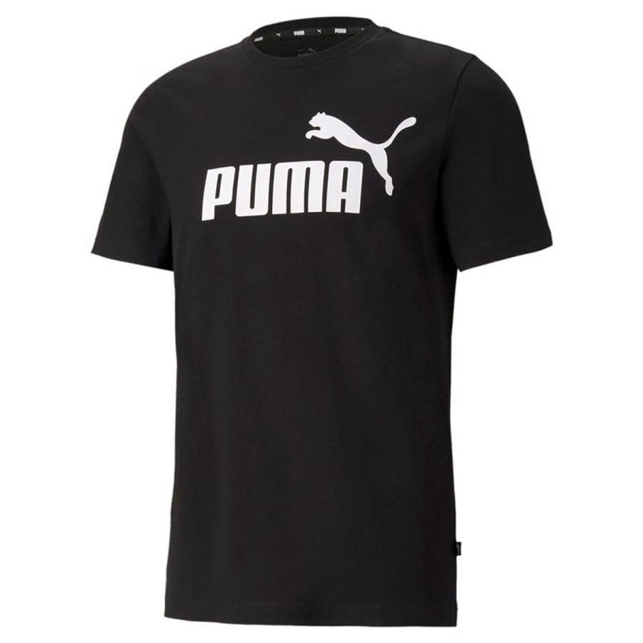 Kortrmet T-shirt til Mnd Puma 586666 01 Sort (L) (1 enheder) #1