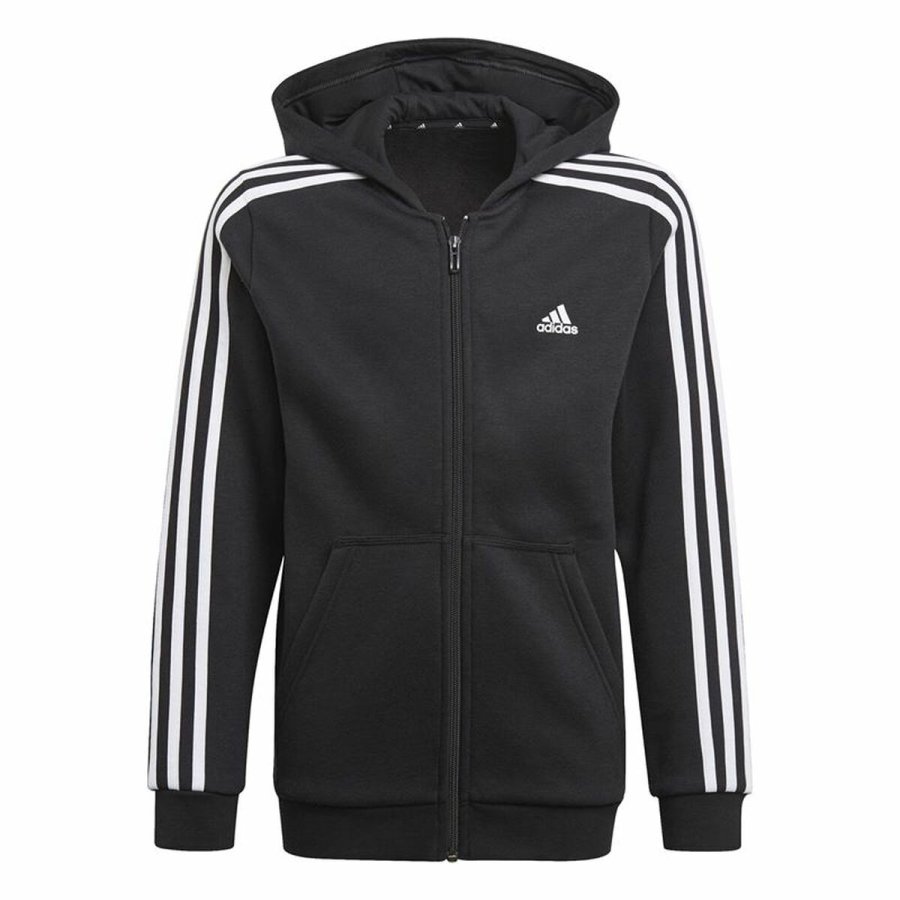 Sweatshirt med htte til piger Adidas Essentials Sort #1