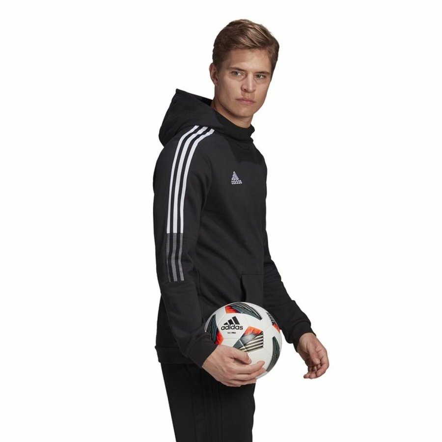 Trning sweatshirt til voksne Adidas Tiro 21 Sort (XS) #4