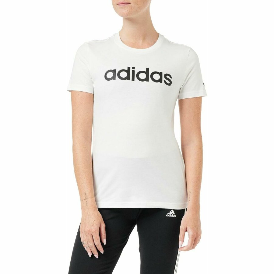 Kortrmet T-shirt til Kvinder Adidas Hvid #1