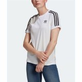 Kortrmet T-shirt til Kvinder Adidas 3 stripes Hvid #2