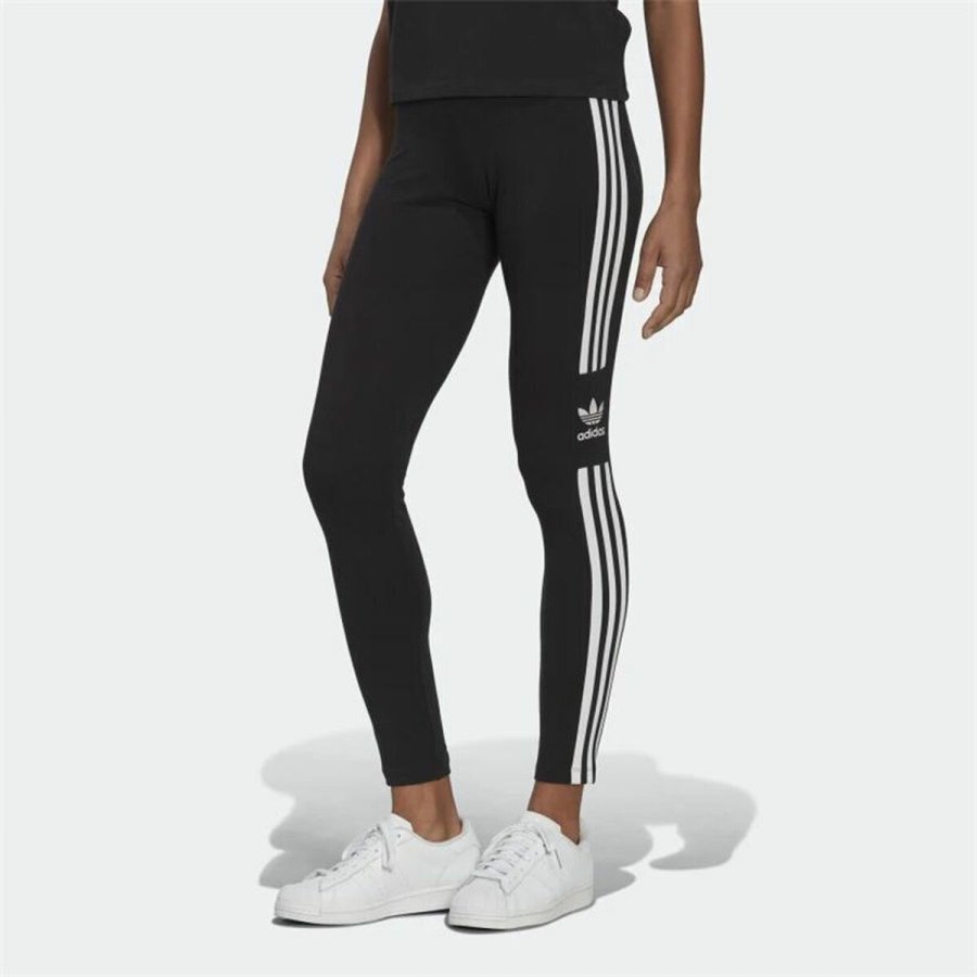 Sport leggins til kvinder Adidas Adicolor 3 Stripes Trefoil Sort #2