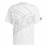 Kort�rmet T-shirt til M�nd Adidas Giant Logo Hvid #3