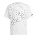 Kort�rmet T-shirt til M�nd Adidas Giant Logo Hvid #1