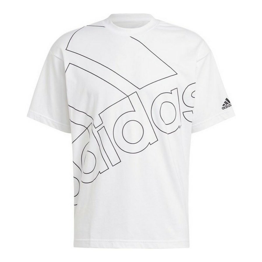 Kort�rmet T-shirt til M�nd Adidas Giant Logo Hvid #1