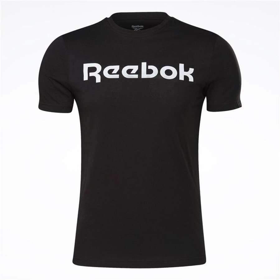 Kort�rmet T-shirt til M�nd Reebok Graphic Series Linear Logo Sort #2