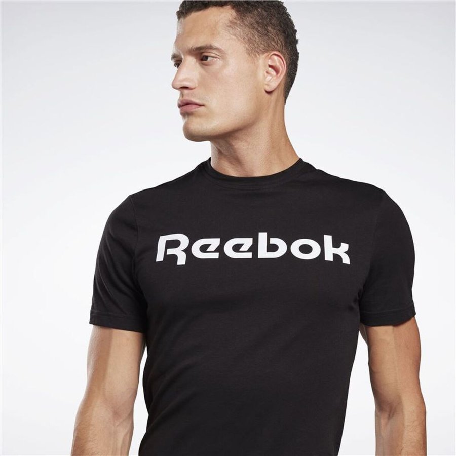 Kort�rmet T-shirt til M�nd Reebok Graphic Series Linear Logo Sort #5