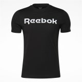 Kortrmet T-shirt til Mnd Reebok Graphic Series Linear Logo Sort #2
