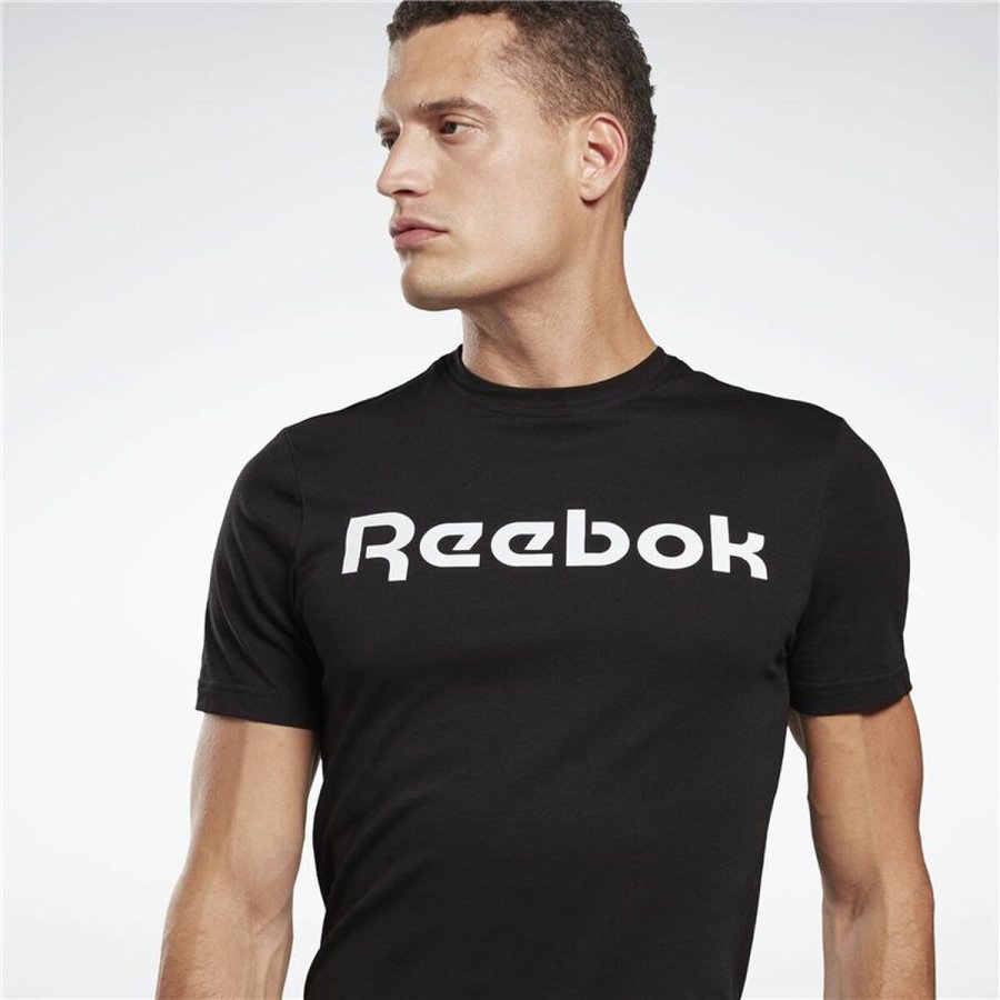 Kortrmet T-shirt til Mnd Reebok Graphic Series Linear Logo Sort #5