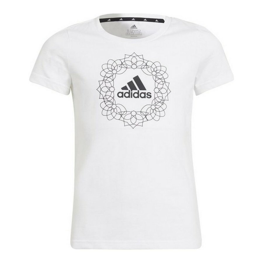 B�rne Kort�rmet T-shirt Adidas Graphic Hvid #1