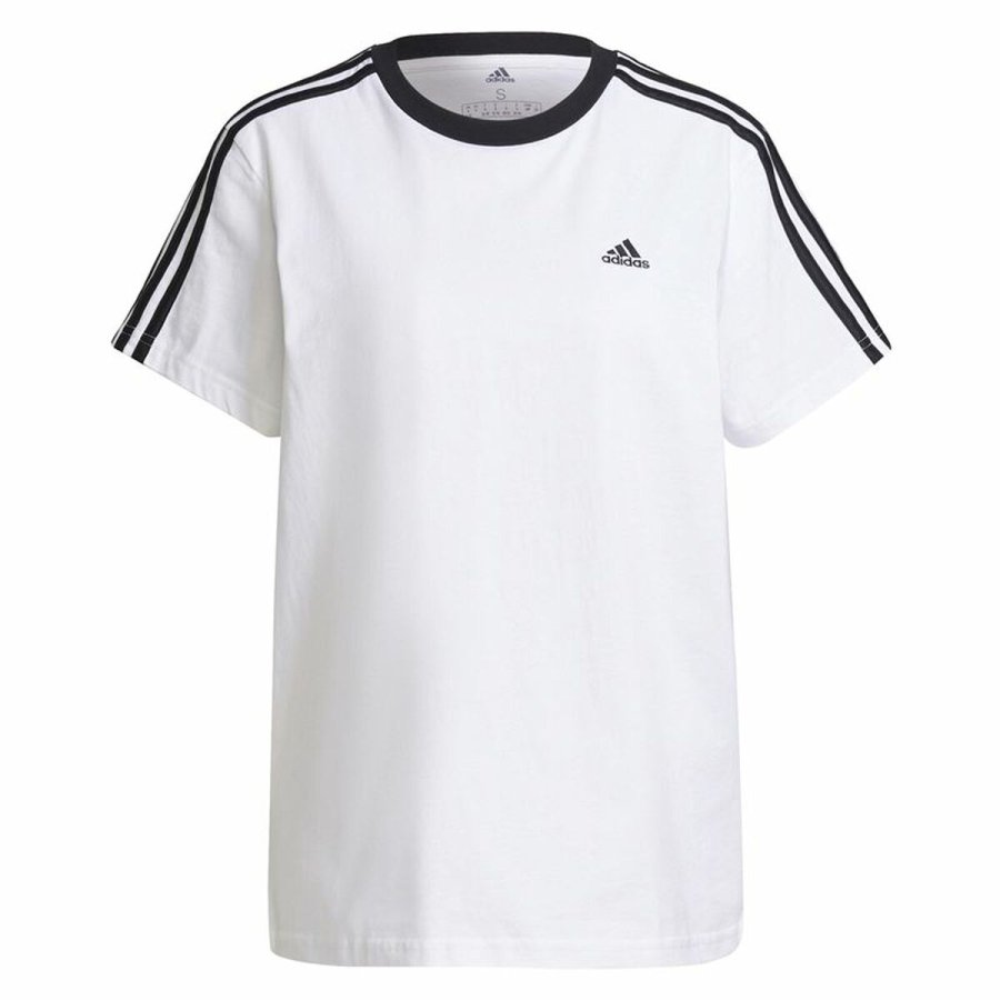 Kortrmet T-shirt til Mnd Adidas Hvid #2