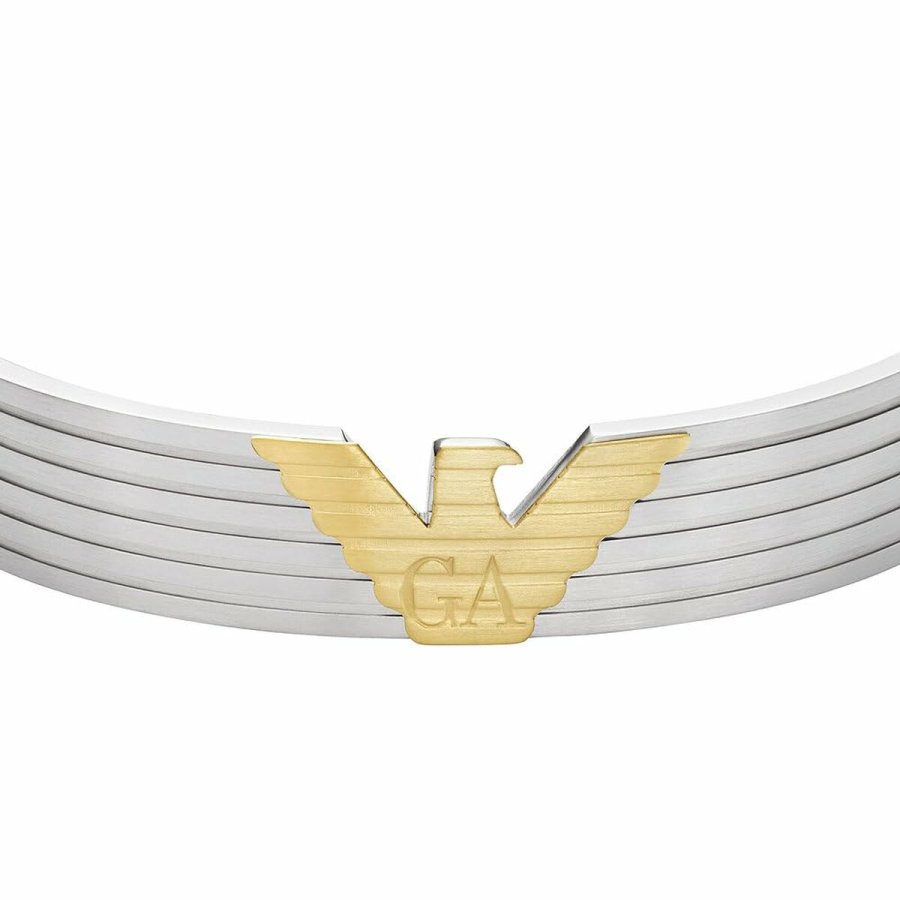 Armbnd til mnd Emporio Armani EGS3074040 Rustfrit stl Slvfarvet #2