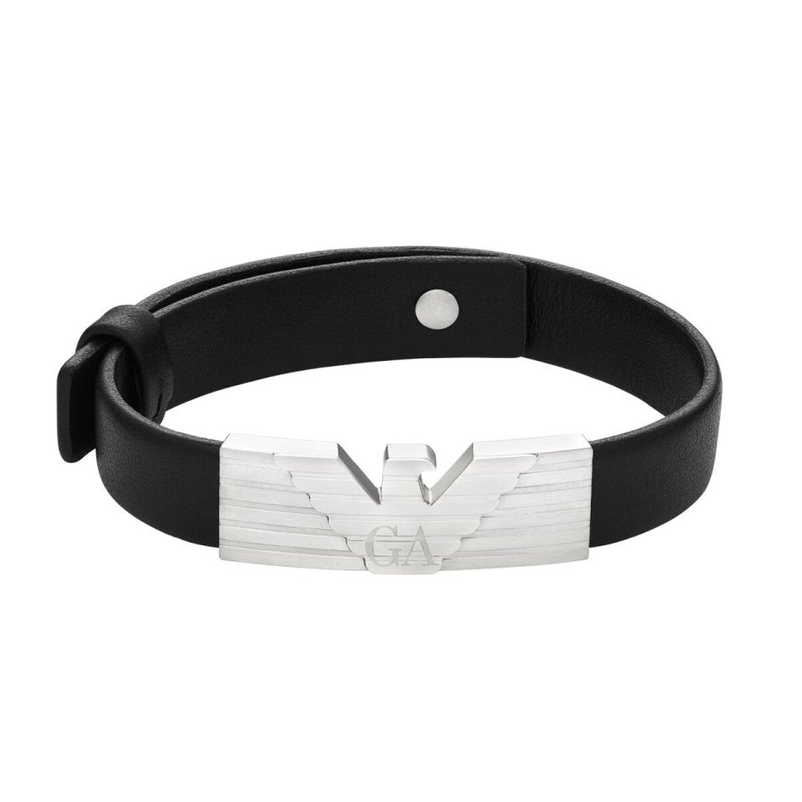 Armbnd til mnd Emporio Armani EGS3075040 Sort #1