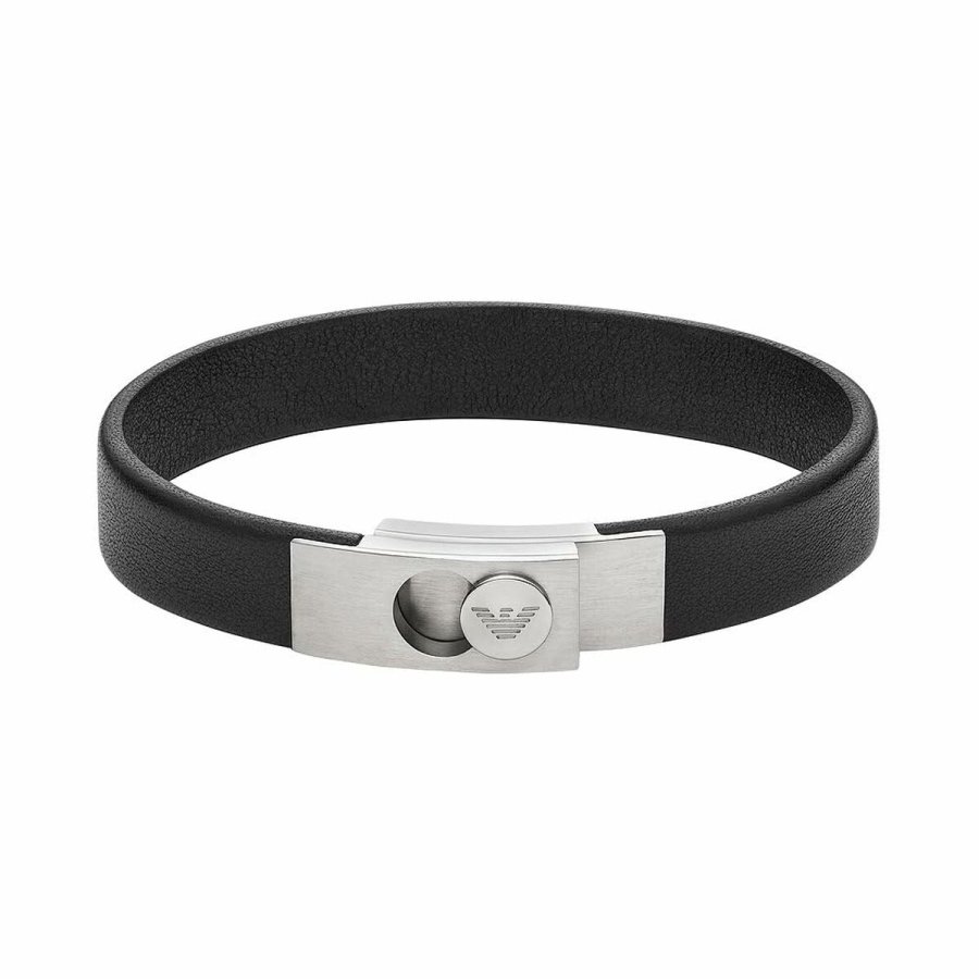 Armbnd til mnd Emporio Armani EGS3087040 Sort #1