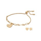 St med armbnd og reringe Michael Kors OUTLET SPECIAL PACK BRACELET + EARRINGS Gylden #1