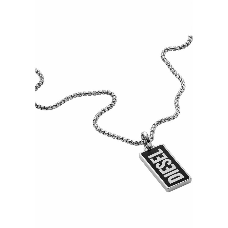 Vedhng til mnd Diesel DX1515040 Slvfarvet Sort #2