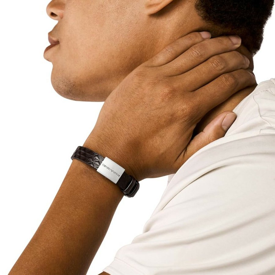 Armbnd til mnd Emporio Armani EGS3135040 Brun #2