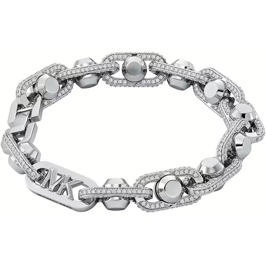 Armbnd til mnd Michael Kors ASTOR LINK Rustfrit stl Slvfarvet #1