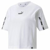 Kort�rmet T-shirt til Kvinder Puma Power Tape Cropped Hvid #3