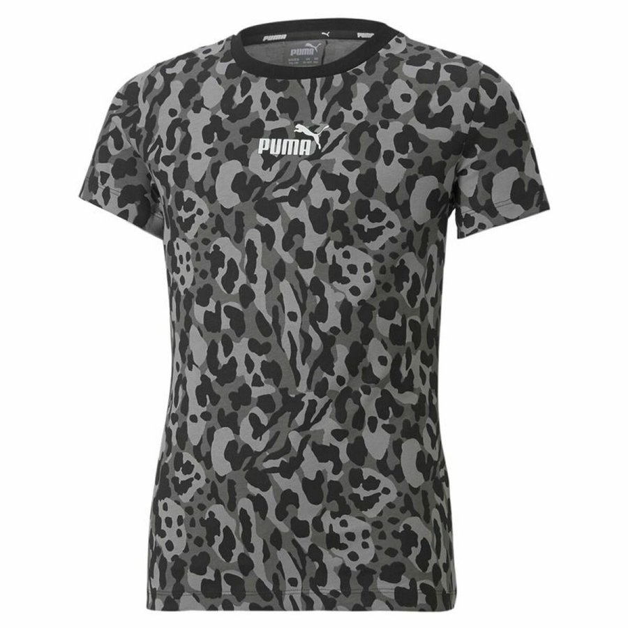 B�rne Kort�rmet T-shirt Puma Alpha AOP Sort #1