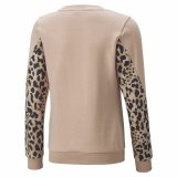 Sweatshirt uden htte til piger Puma Alpha Crew Neck Beige Leopard Pink #2