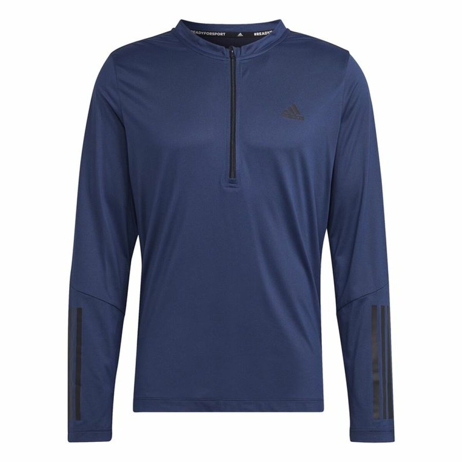 Langrmet T-shirt til Mnd Adidas Training 1/4-Zip Mrkebl #5