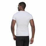 Kortrmet T-shirt til Mnd Adidas Techfit Training Hvid #3