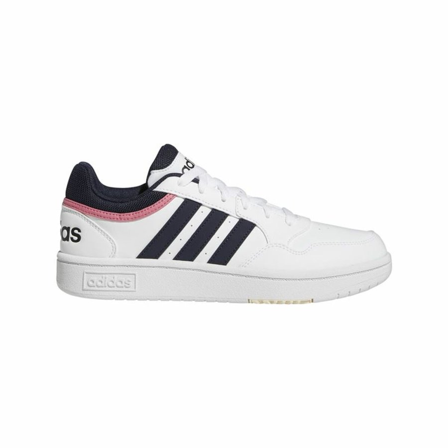 Kvinde Casual Sneakers Adidas Hoops 3.0 Low Classic Hvid #1