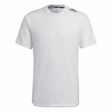 Kortrmet T-shirt til Mnd Adidas D4T Hvid #1