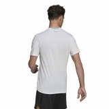 Kortrmet T-shirt til Mnd Adidas D4T Hvid #3