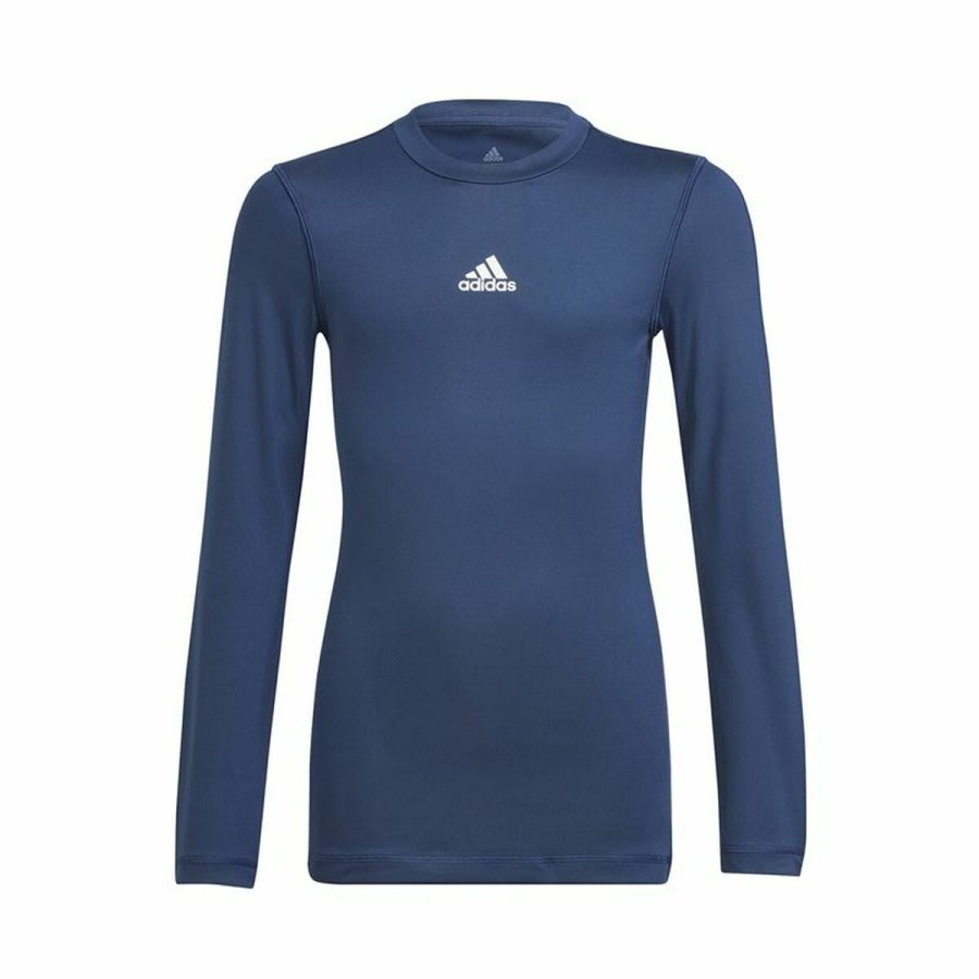 Kortrmet fodboldtrje til brn Adidas Techfit  Bl #1