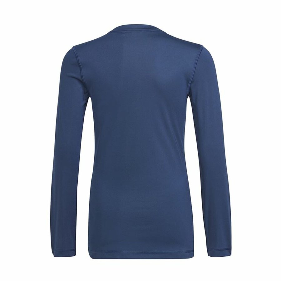 Kortrmet fodboldtrje til brn Adidas Techfit  Bl #2