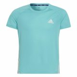 Brne Kortrmet T-shirt Adidas Aeroready Three Stripes Akvamarin #1